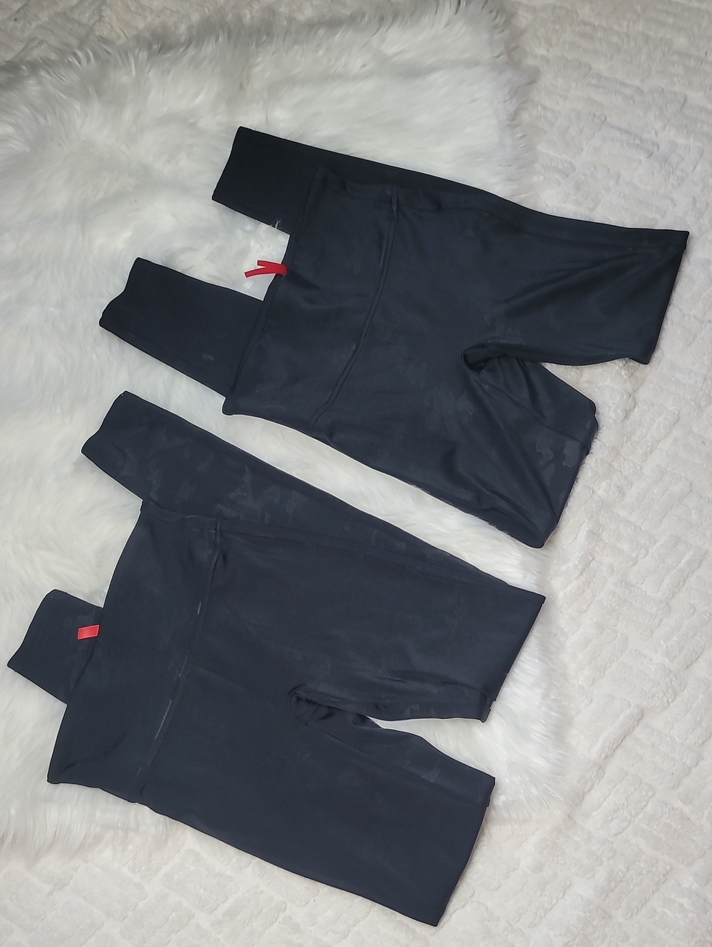 Lot Of 2 SPANX Black Camo Leggings Small